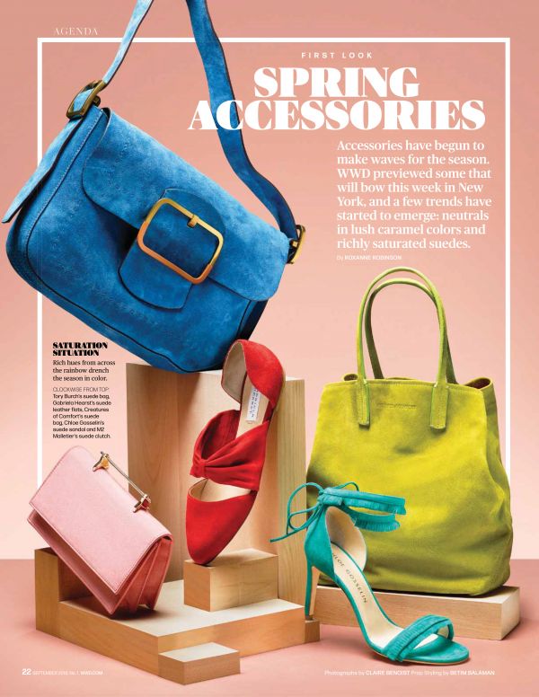 Claire Benoist in WWD Spring Accessories Preview